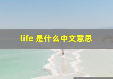 life 是什么中文意思